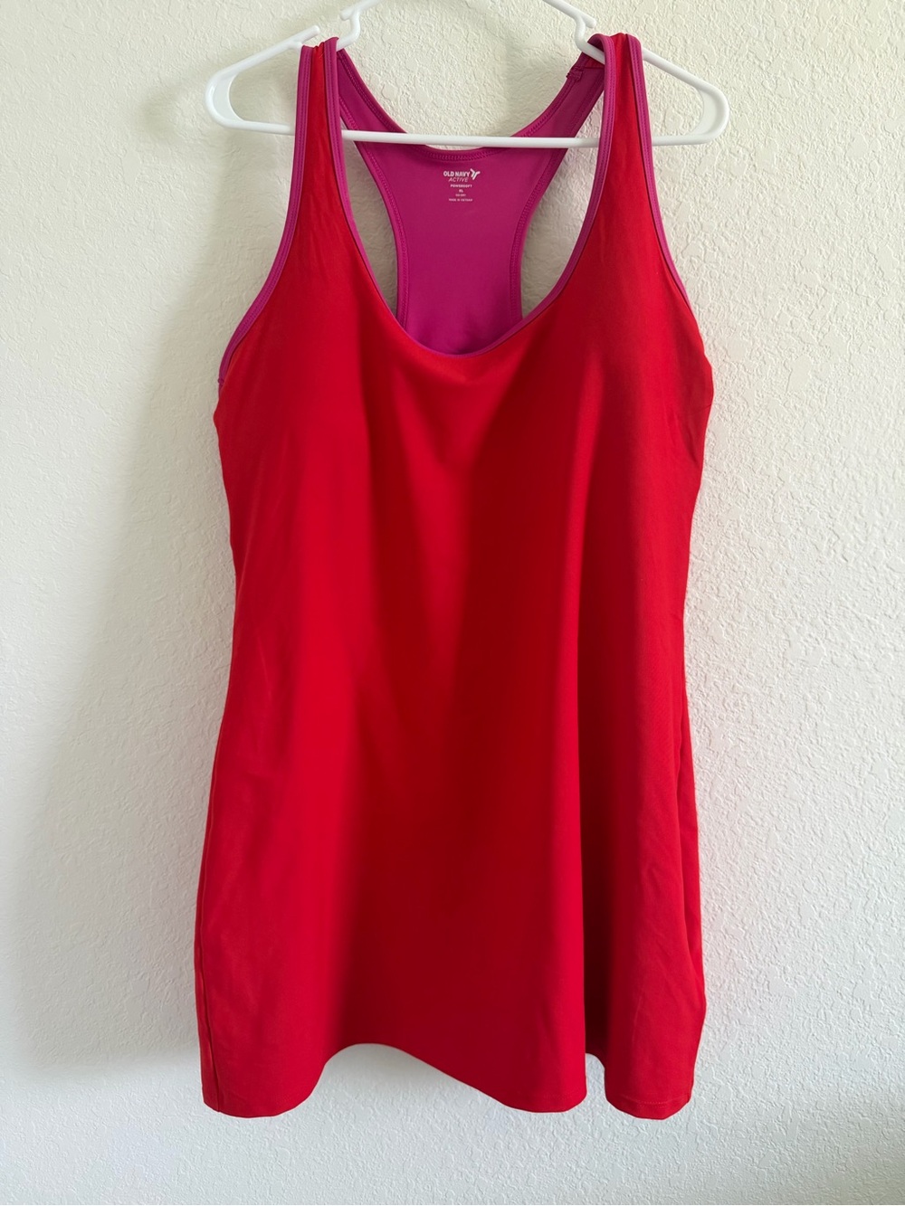 Old Navy Red Mini Dress with Pink Lining